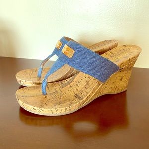 BCBGenrration Wedge Denim Sandals